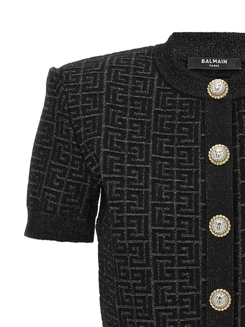Balmain Monogram' Cropped Cardigan