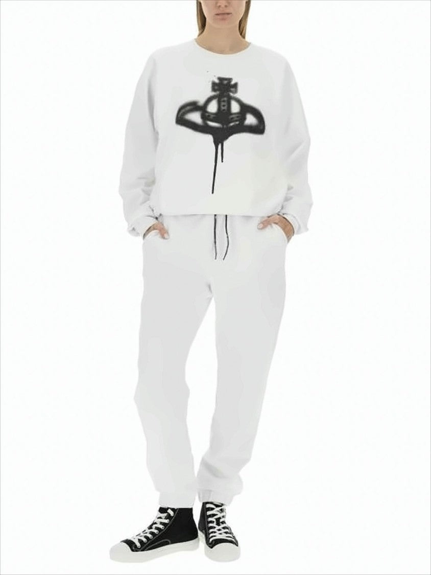 Vivienne Westwood Long-Sleeve Shirt With Bold Graphic And Ribbed Cuffs