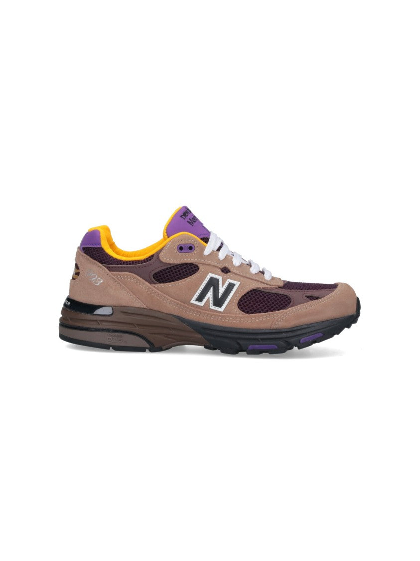 New Balance 993 Sneakers In Brown Suede Round Toe