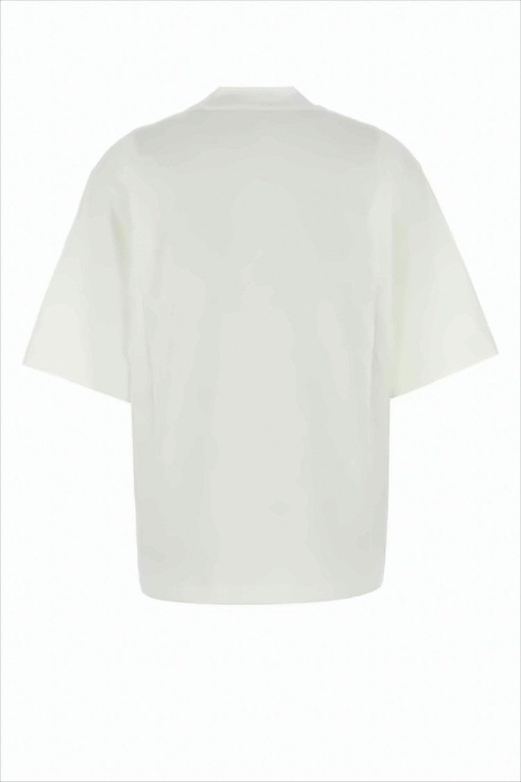 Marni Cropped Short-Sleeved Cotton T-Shirt With Artistic Back Print