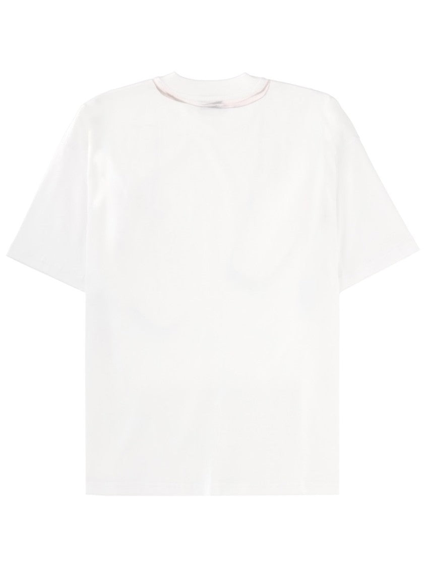 Moschino White Attached Sneakers Front T-Shirt