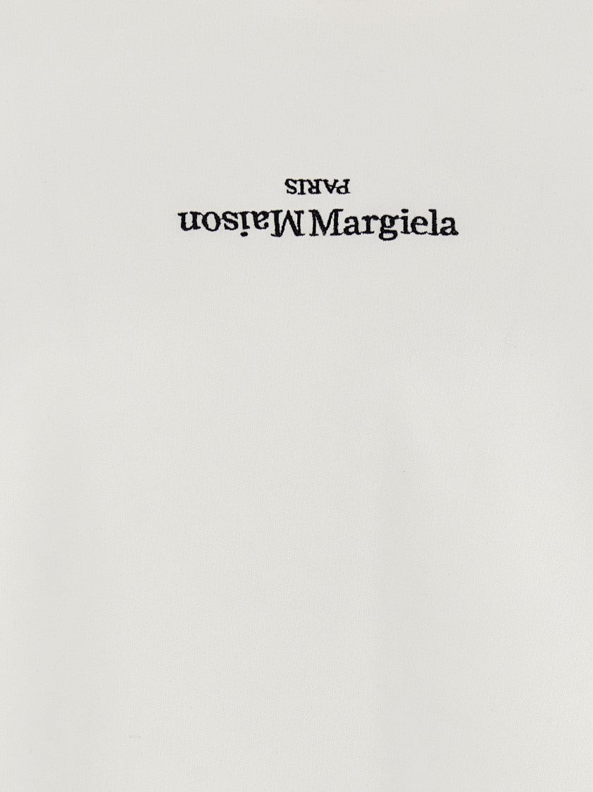 Maison Margiela Minimalist Logo Embroidered Cotton Hoodie