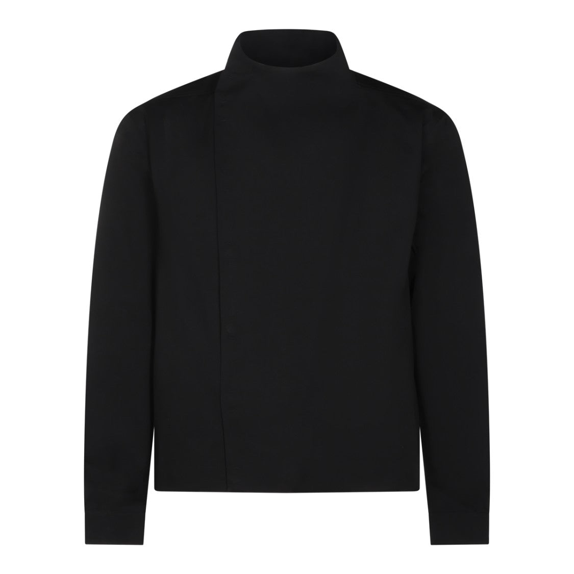 Rick Owens Casual Black Jacket With High Collar