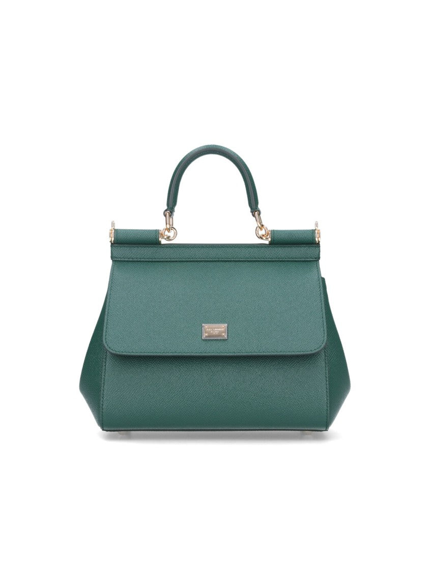 Dolce & Gabbana Sicily Green Medium Calfskin Shoulder Bag