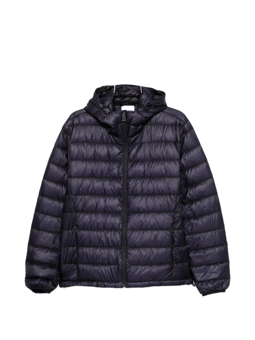 Aspesi Hooded Quilted Drawstring Down Jacket