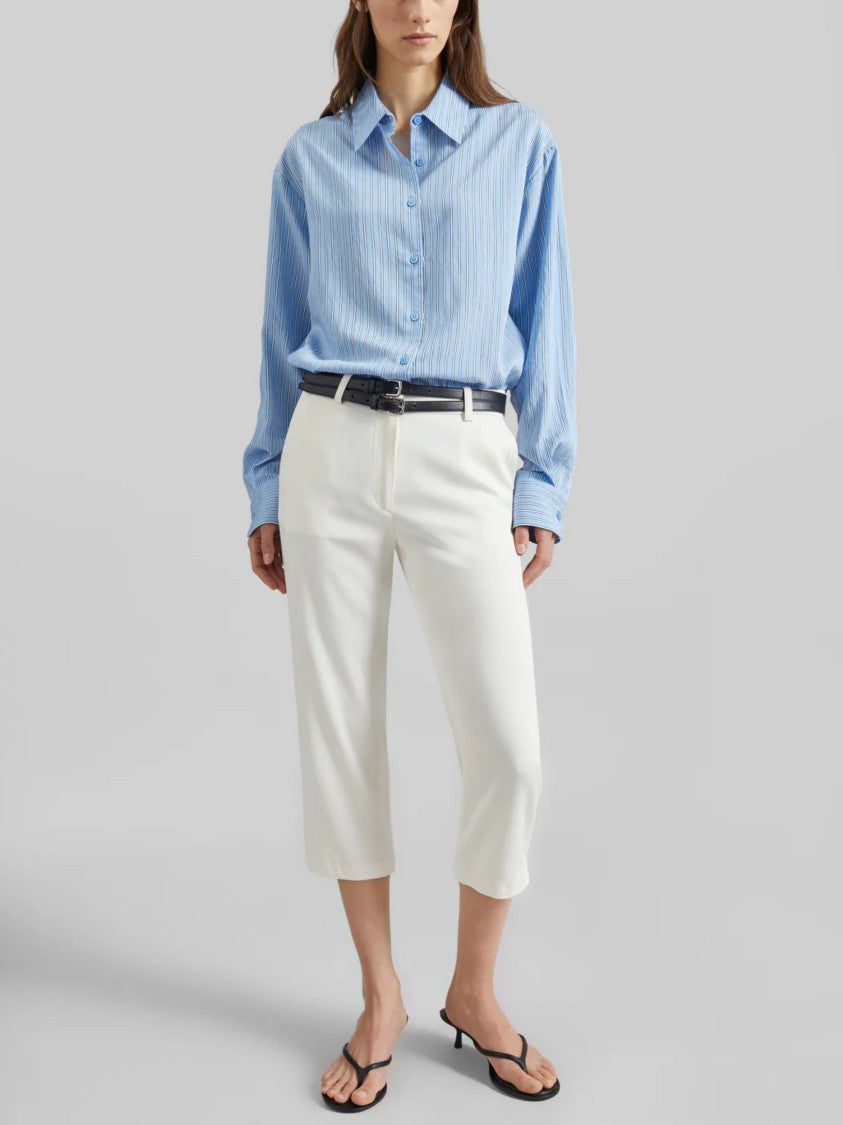 The Frankie Shop Ivory Lior Viscose Capri Pants