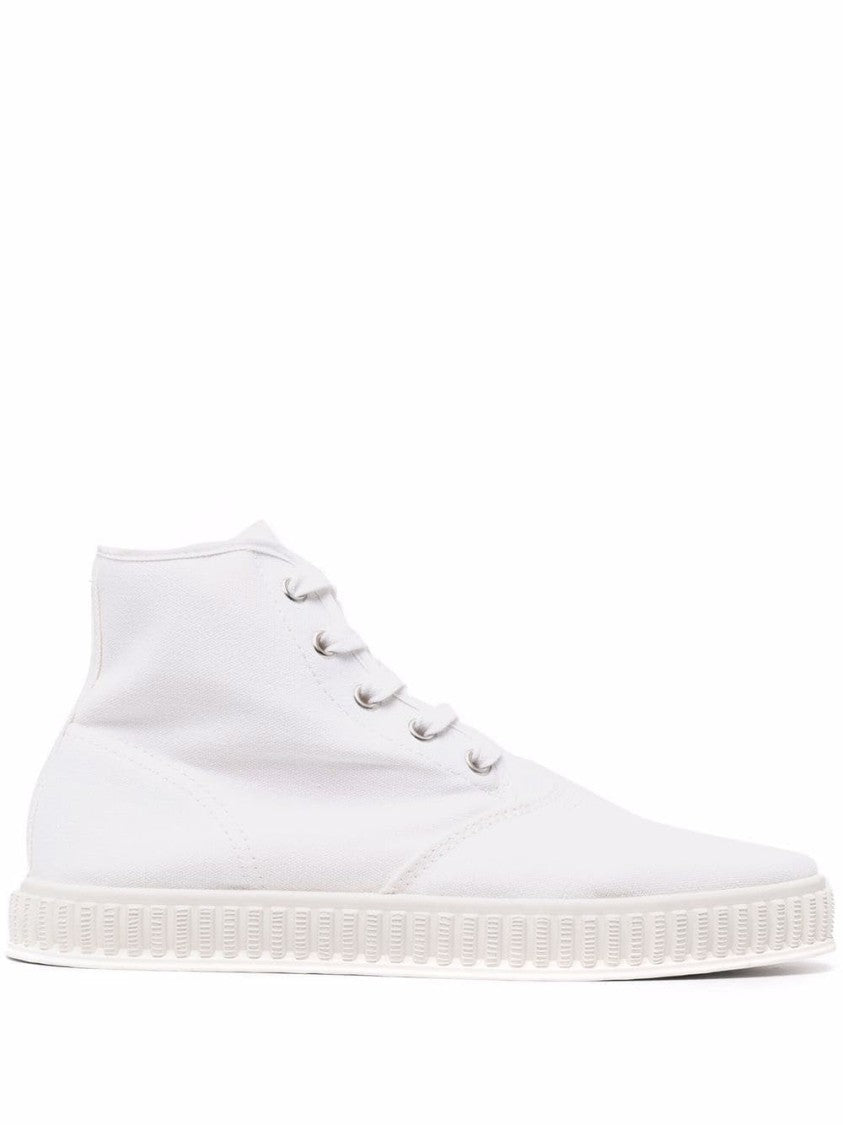 Maison Margiela High-Top Sneakers With Smooth Cotton Upper And Leather Lining