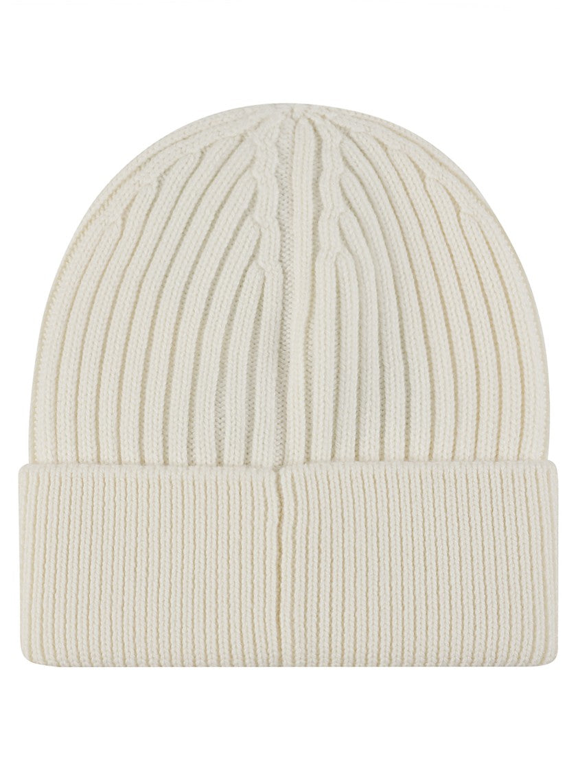 Moncler Grenoble Embroidered Virgin Wool Ribbed Knit Beanie