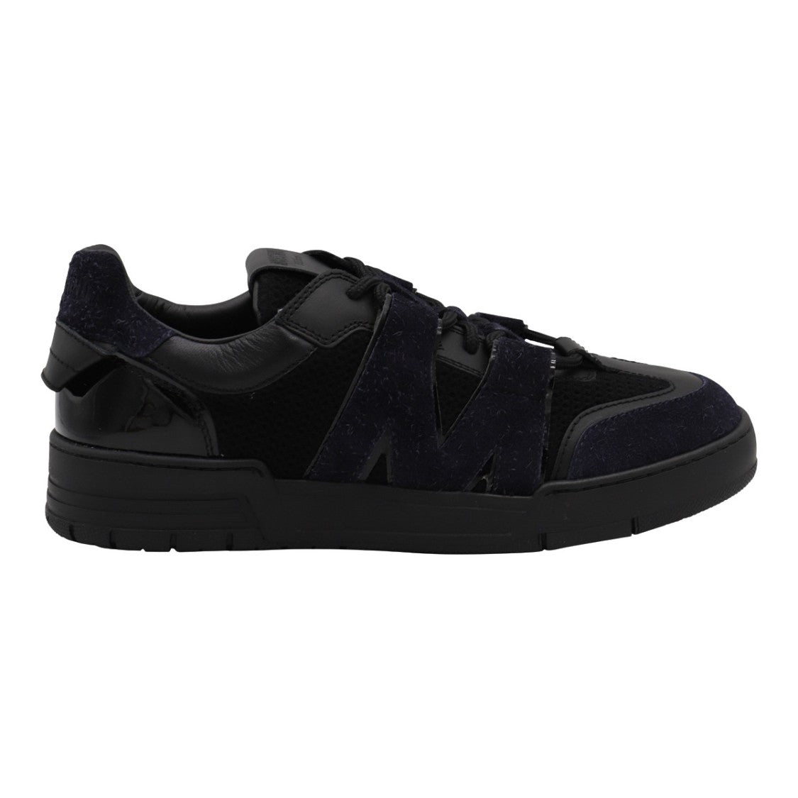 Moschino Sporty Black Sneakers With Bold Fuzzy Detail