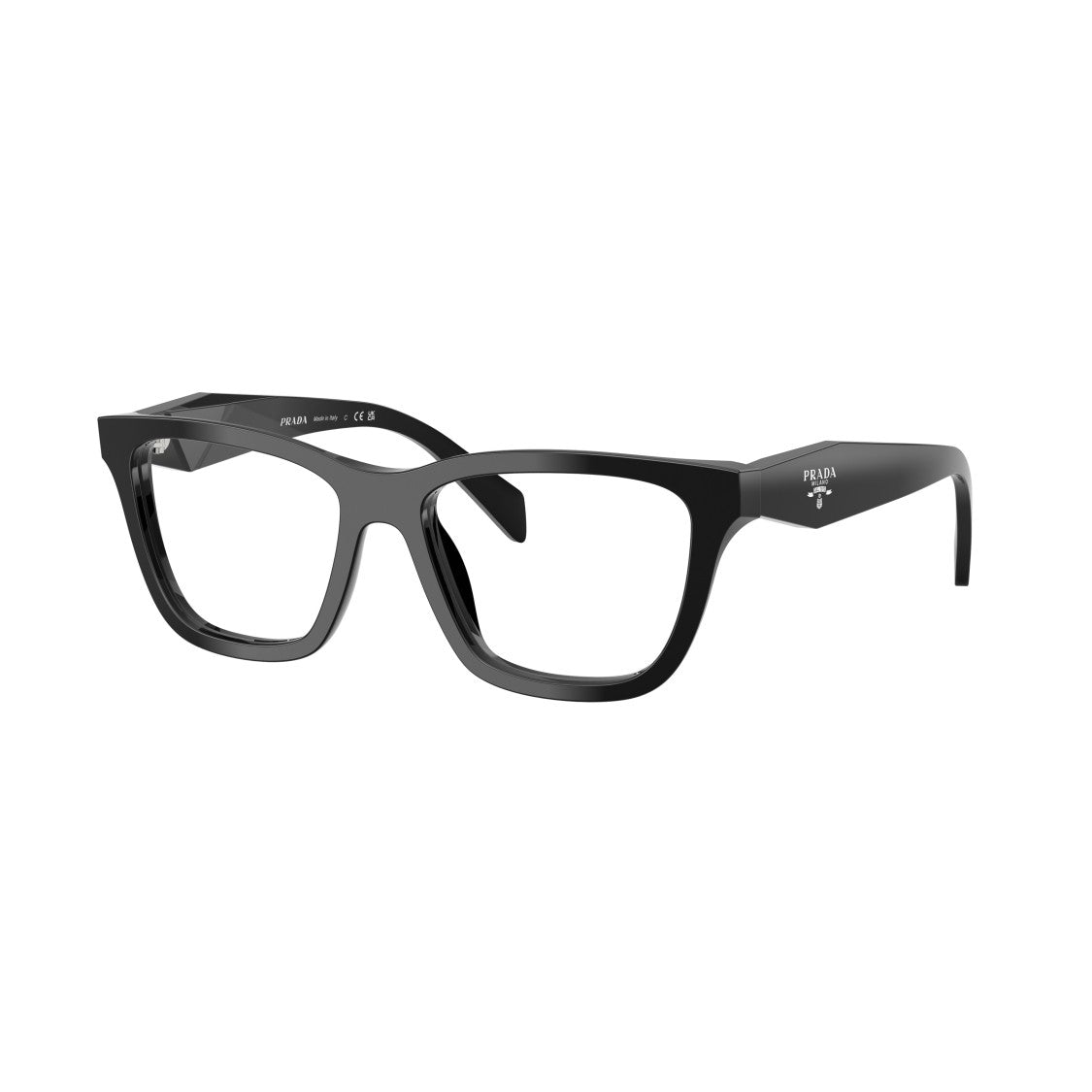 Prada 0Pr C10v Square Frame Black Acetate Sunglasses