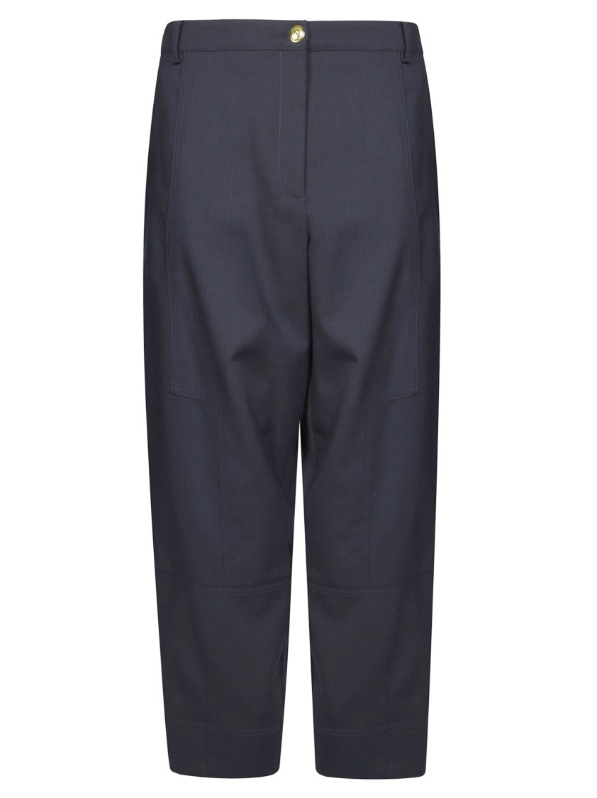 Pinko Cropped Tailored Wool Pants With Refined Silhouette