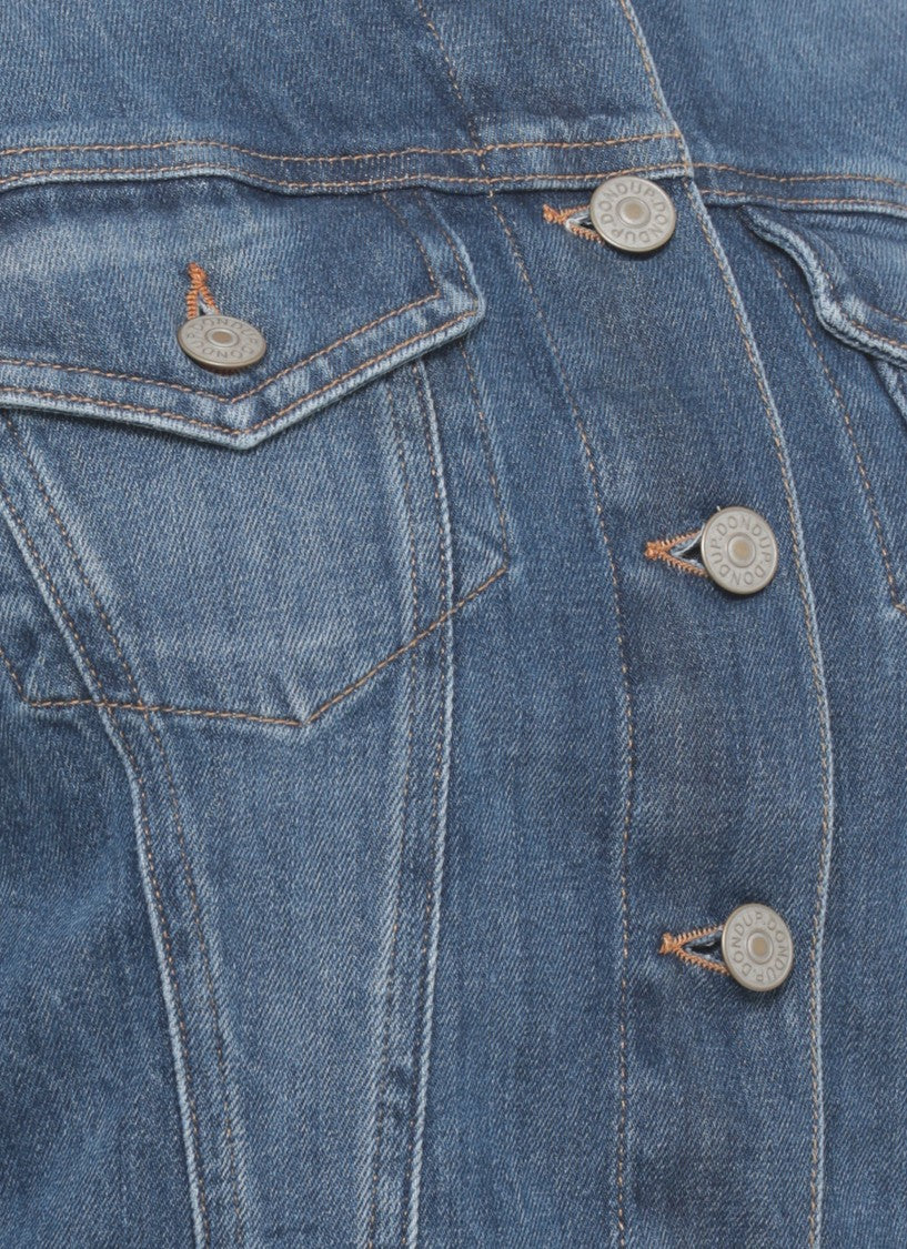 Dondup Blue Flap Pockets Denim Jacket