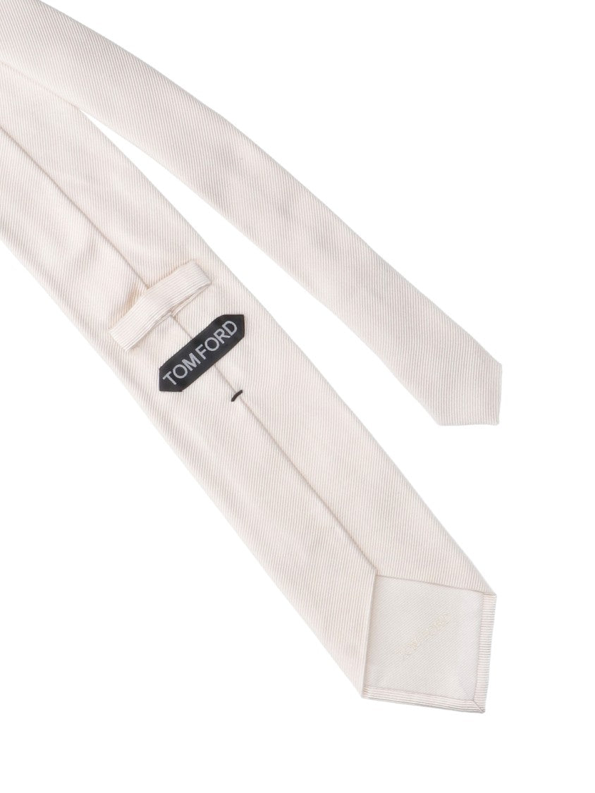 Tom Ford Adjustable Mulberry Silk Tie With Textured Pattern