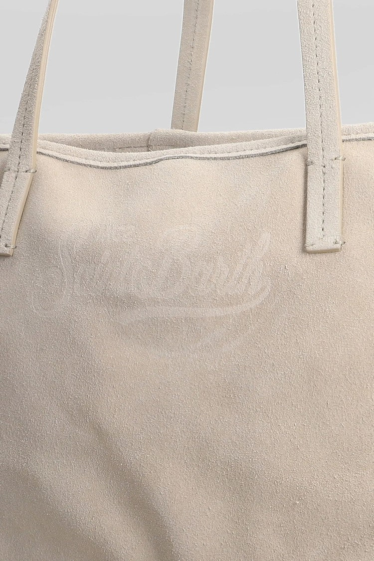 Mc2 Saint Barth Rectangular Suede-Texture Tote Bag With Detachable Pouch