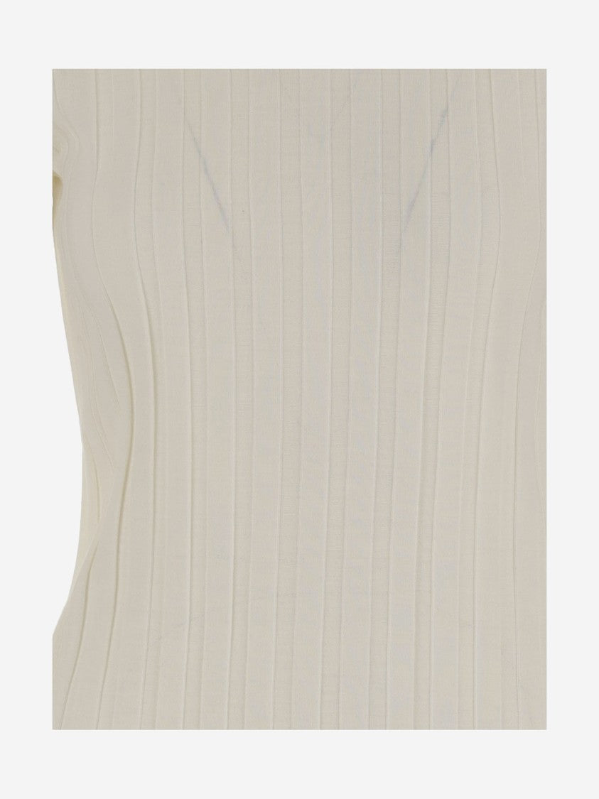 Carven Ribbed Wool And Silk Sweater