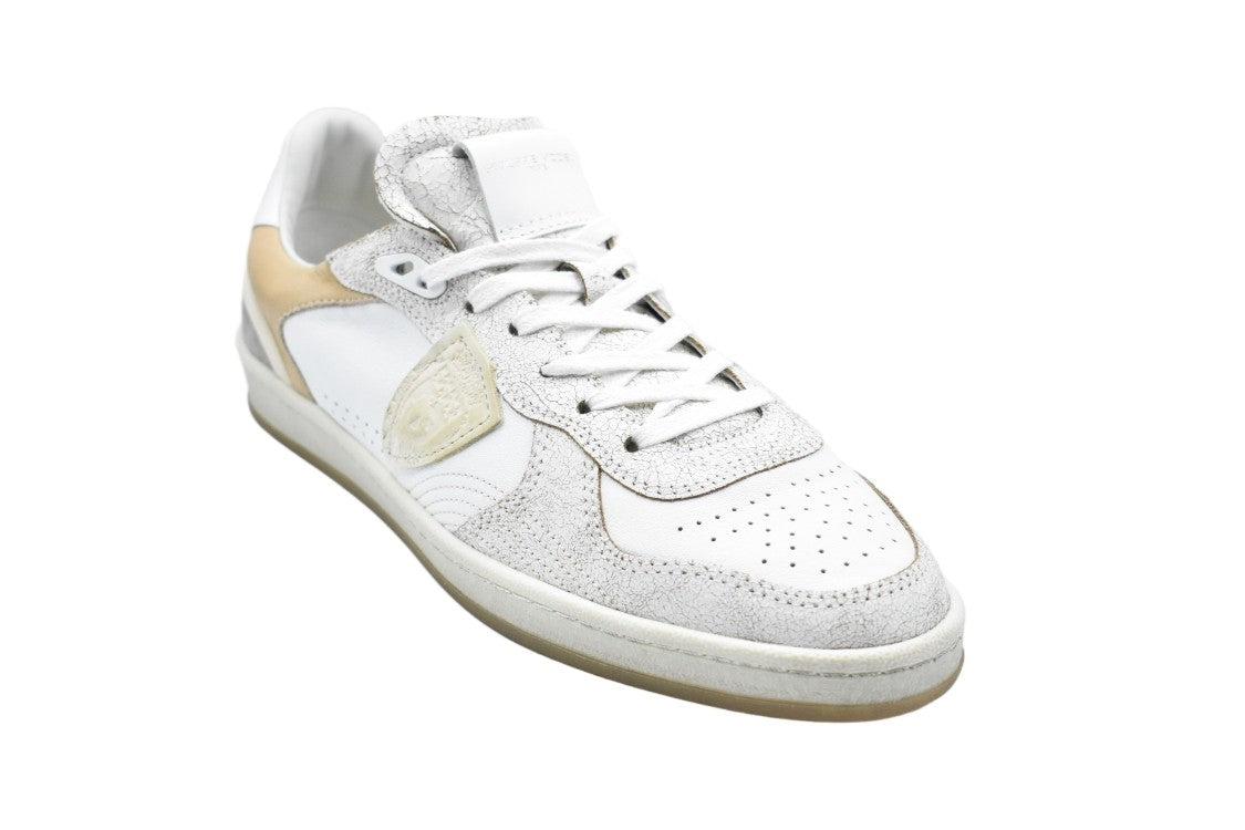 Philippe Model Beige Sabbia Low Top Laced Sneakers