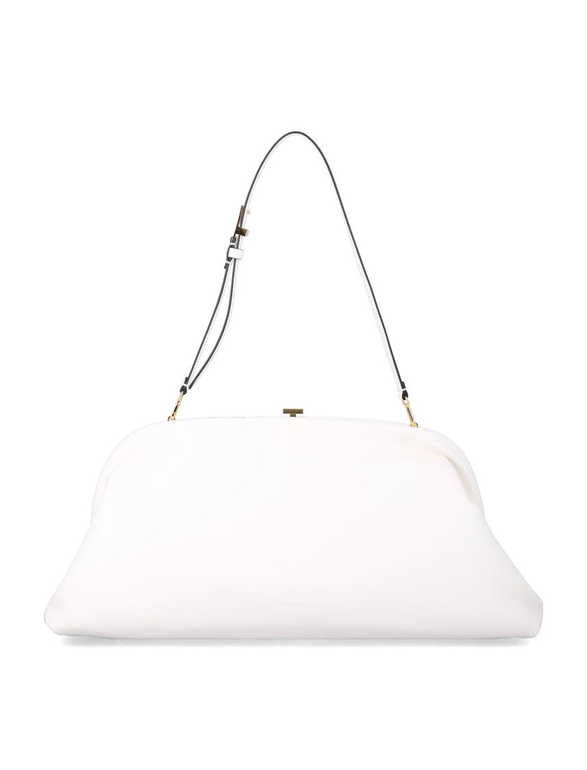 Alberta Ferretti Smooth Leather Shoulder Bag With Gold-Tone Hardware And Adjustable Strap