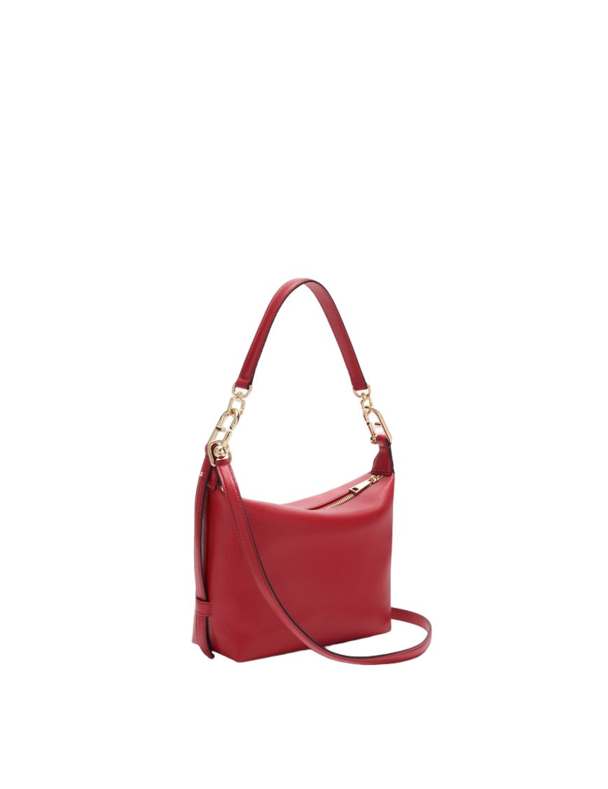 Furla Tonie Mini Hobo Bag In Red Leather