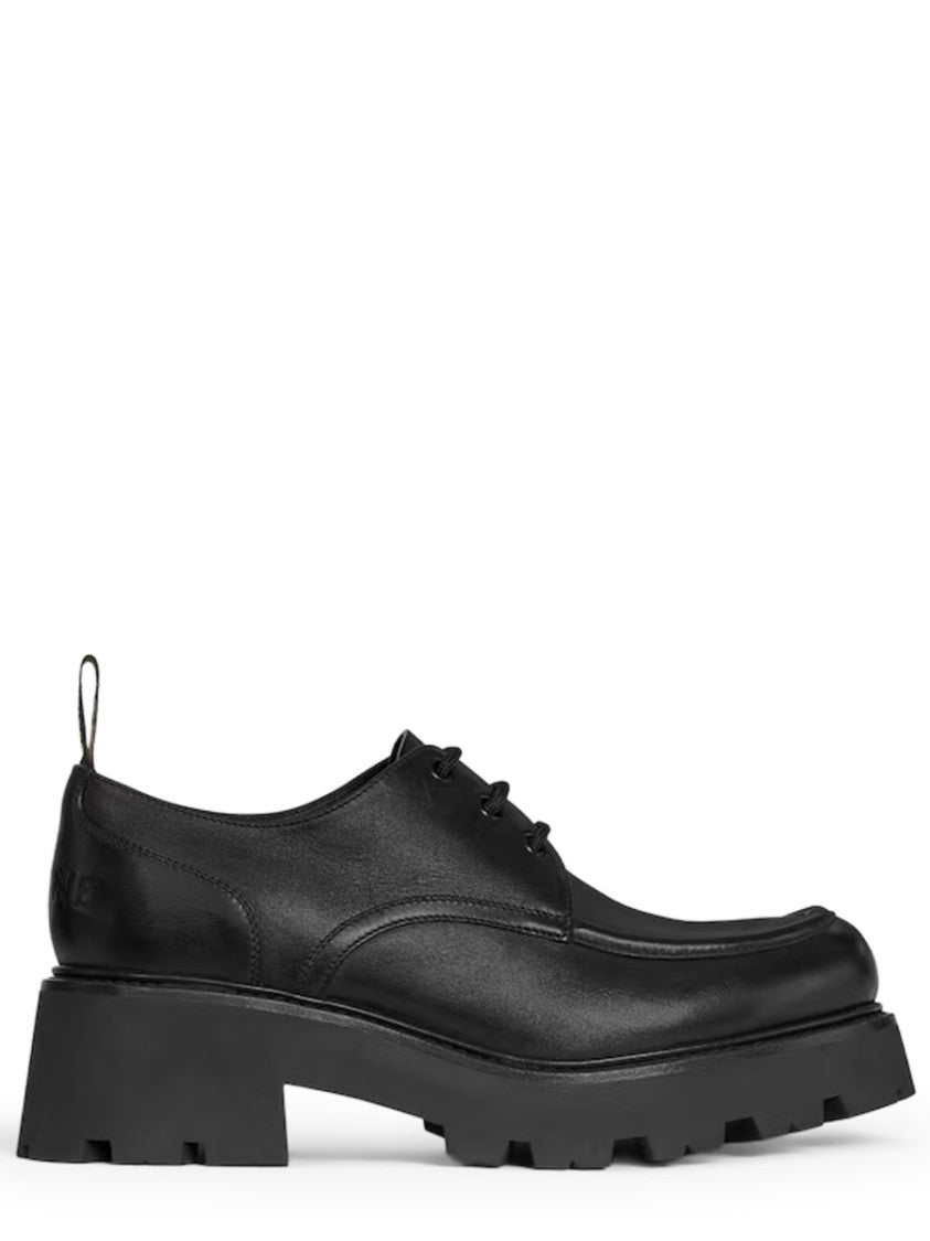 Celine Black Triomphe Bull Leather Brogues