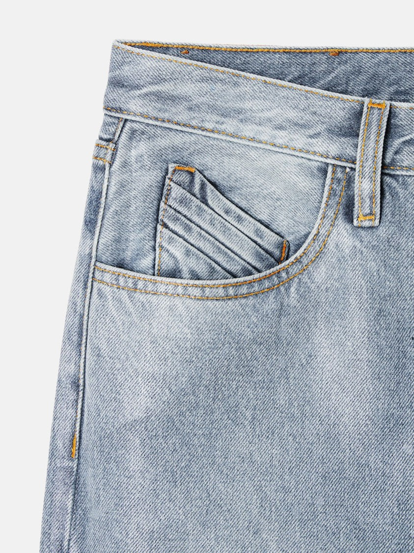 The Attico Sky Blue Long Pant Cotton Jeans