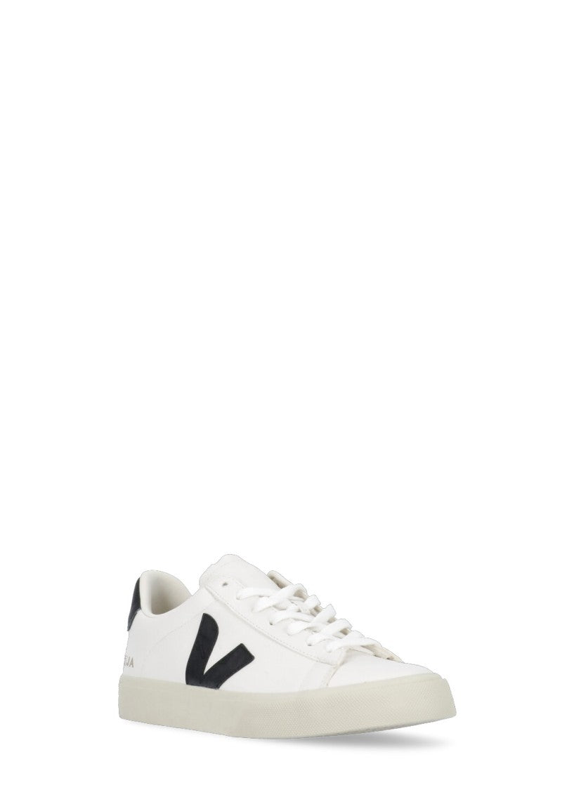 Veja Ivory White Leather V Logo Sneakers