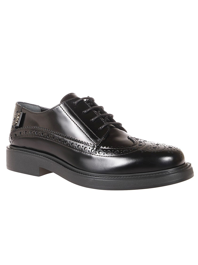 Tod's Brogue Detail Leather Shoes With Sturdy Sole
