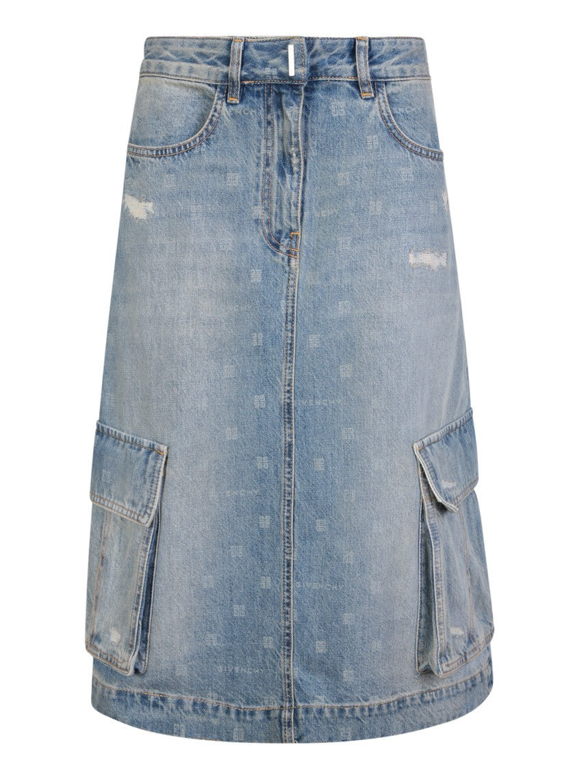 Givenchy Mid-Rise Denim Skirt