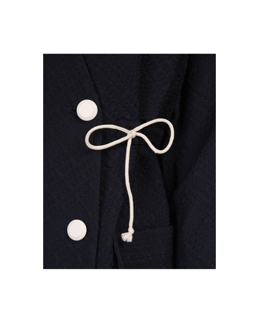 Takaturna Midnight Black Double-Breasted Kinetic Jacket