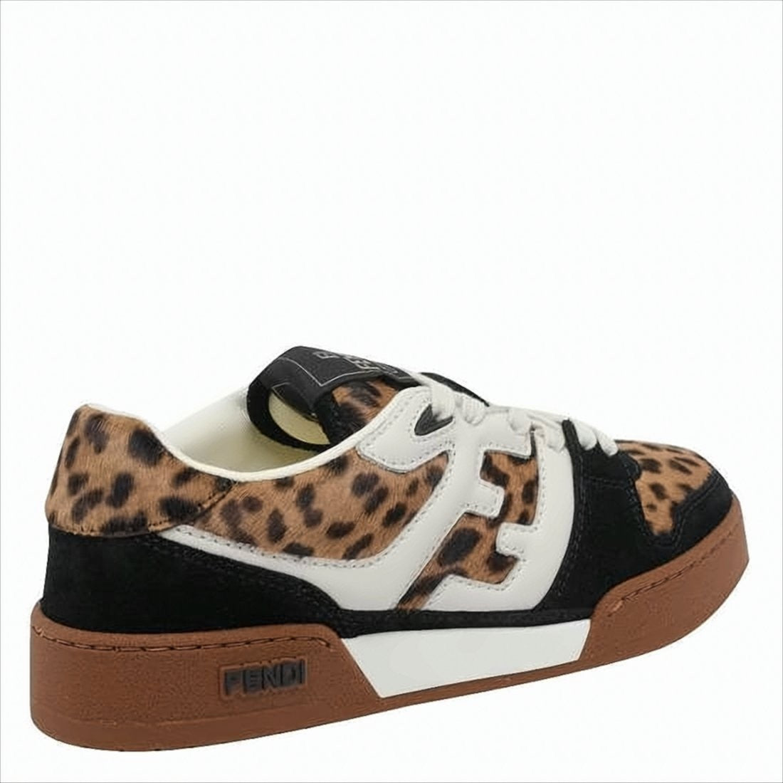 Fendi Low-Top Sneakers With Bold Leopard Print