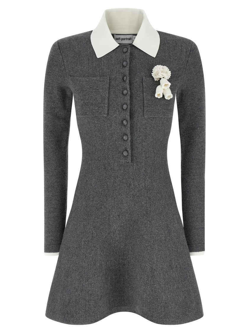 Self-Portrait Mini Dress With Contrast Cuffs