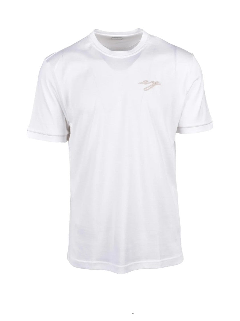 Eleventy White Men Cotton T-Shirt