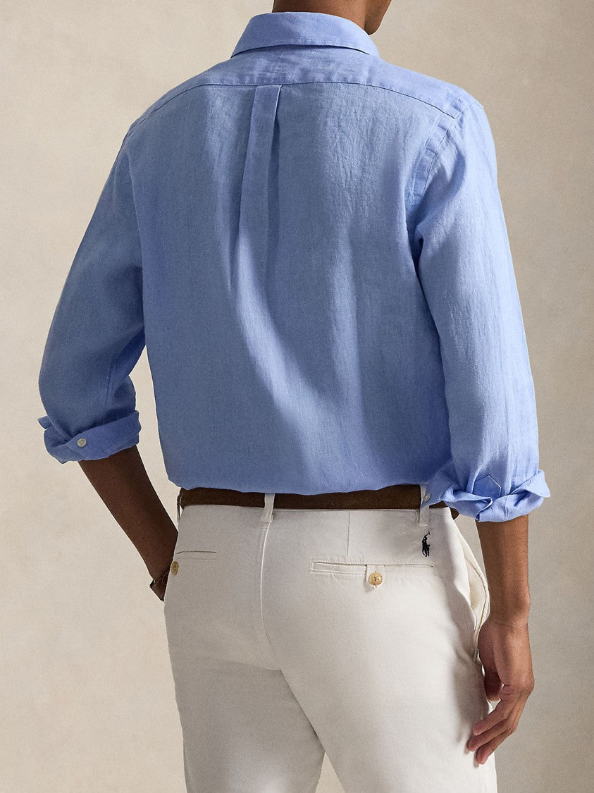 Polo Ralph Lauren Light Blue Sport Shirt Linen Sport Shirt