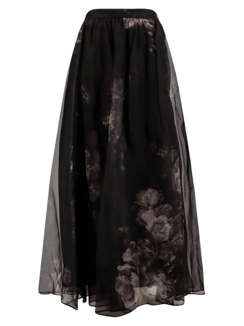 Zimmermann Silk Maxi Skirt With Layered Design