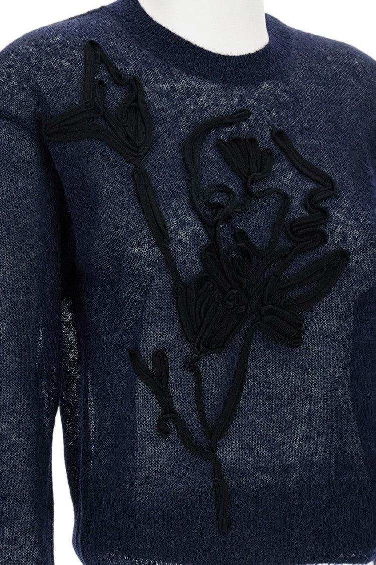 Erdem Floral Embroidered Crewneck Jumper