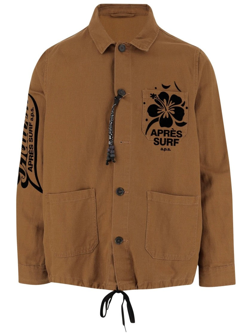 Apres Surf Cotton Jacket With Logo Print