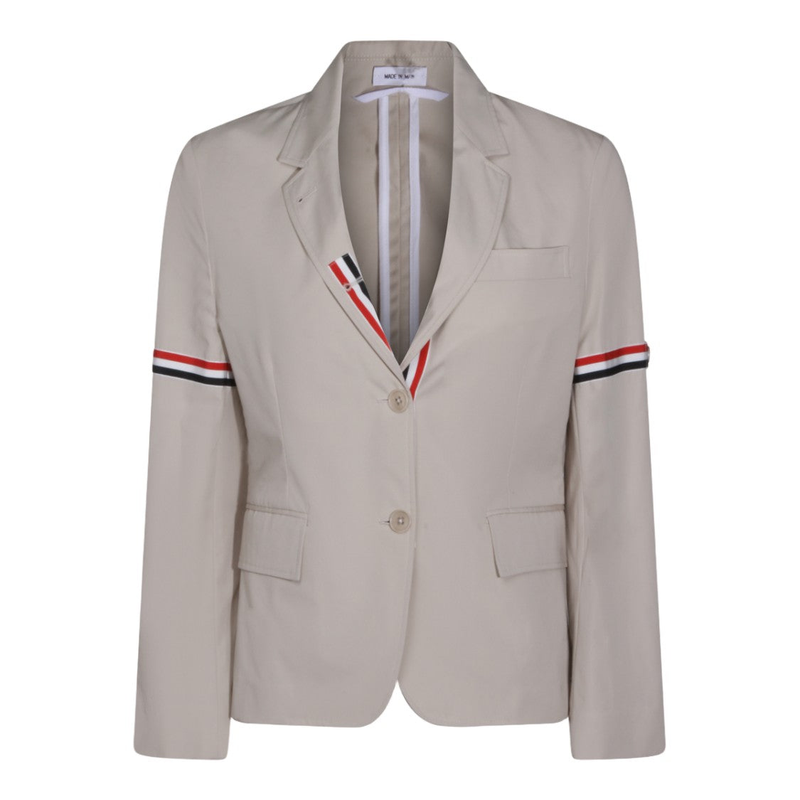 Thom Browne Beige Tailored Jacket With Notched Collar