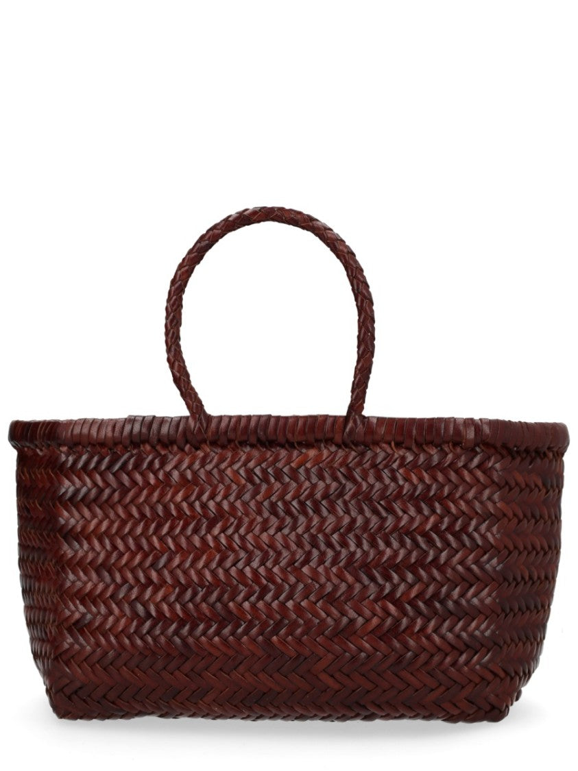 Dragon Diffusion Triple Jump Woven Leather Basket Bag