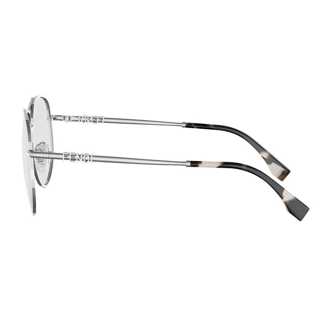 Fendi Silver Fendigraphy Metal Pilot Sunglasses