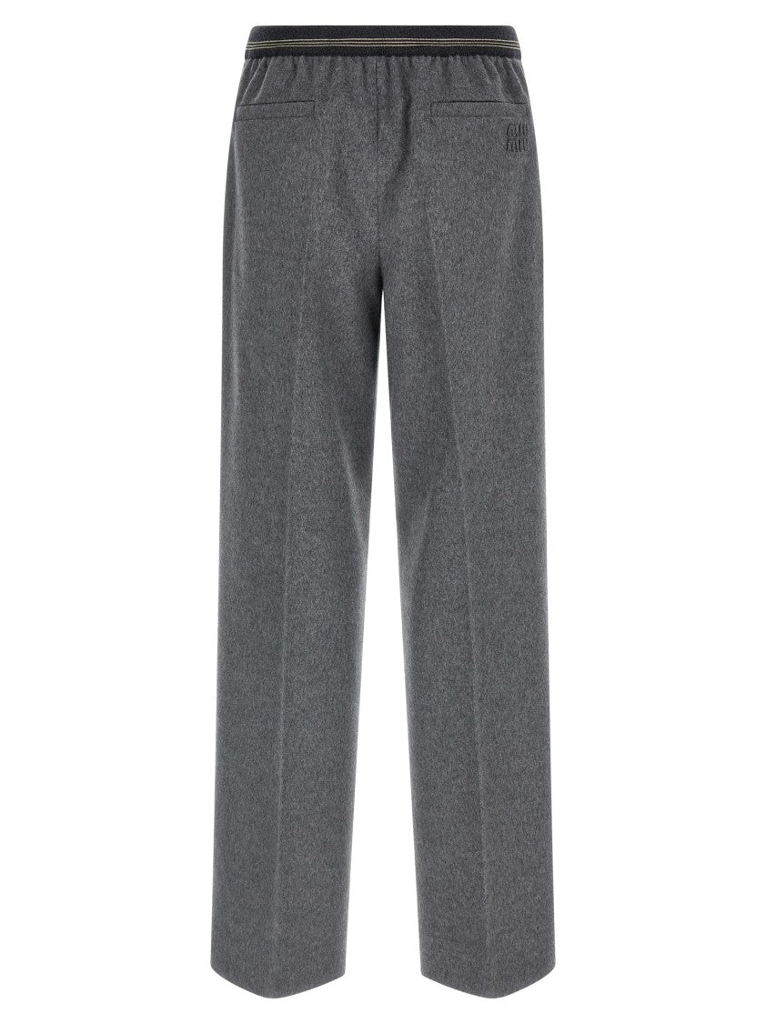 Miu Miu Velour Wool Pants
