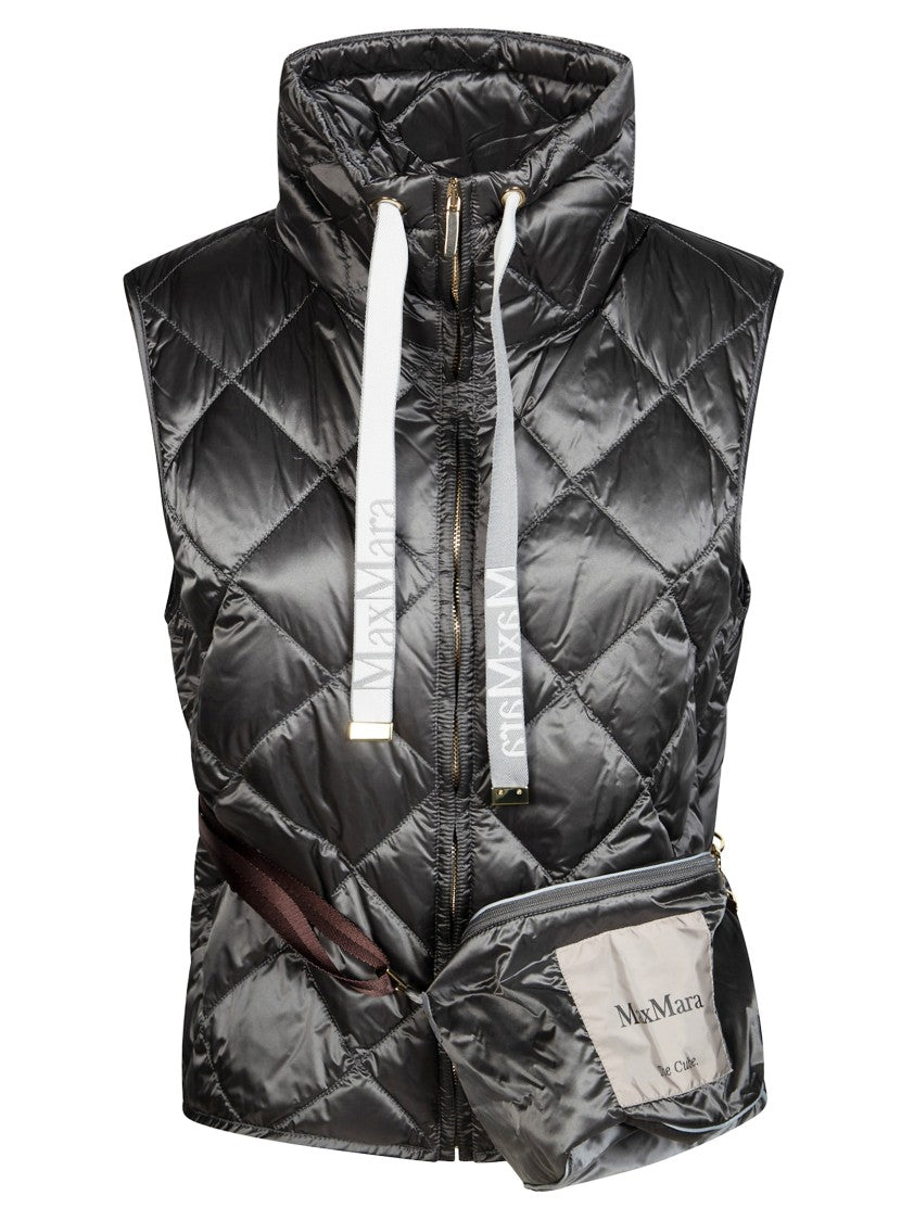 Max Mara Tregic Diamond Quilted Belted Vest