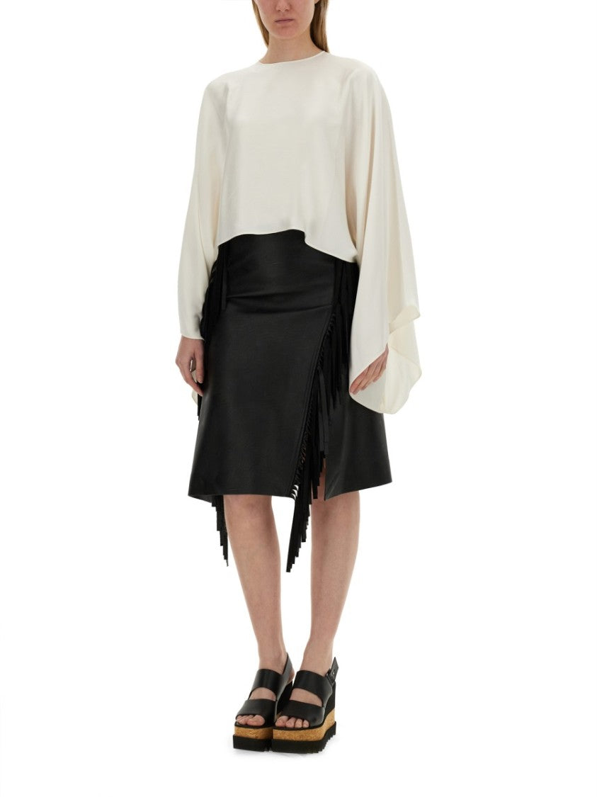 Stella Mccartney Black Fringed Skirt