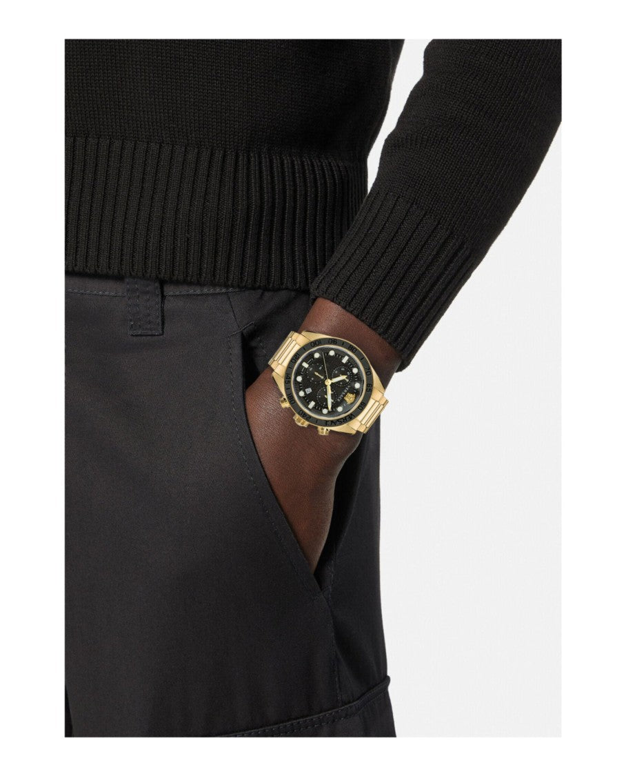 Versace Greca Dome Chrono Bracelet Watch