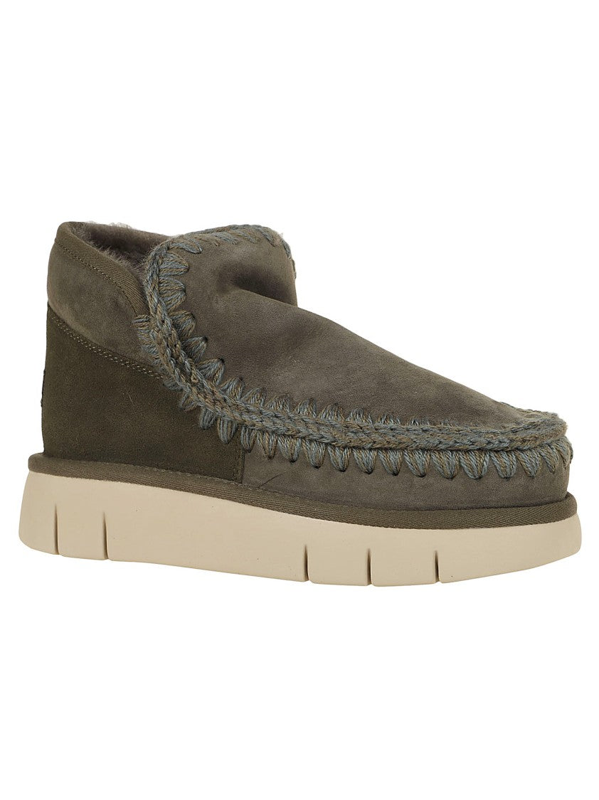 Mou Moccasin-Inspired Ankle Boots With Whipstitch Detailing
