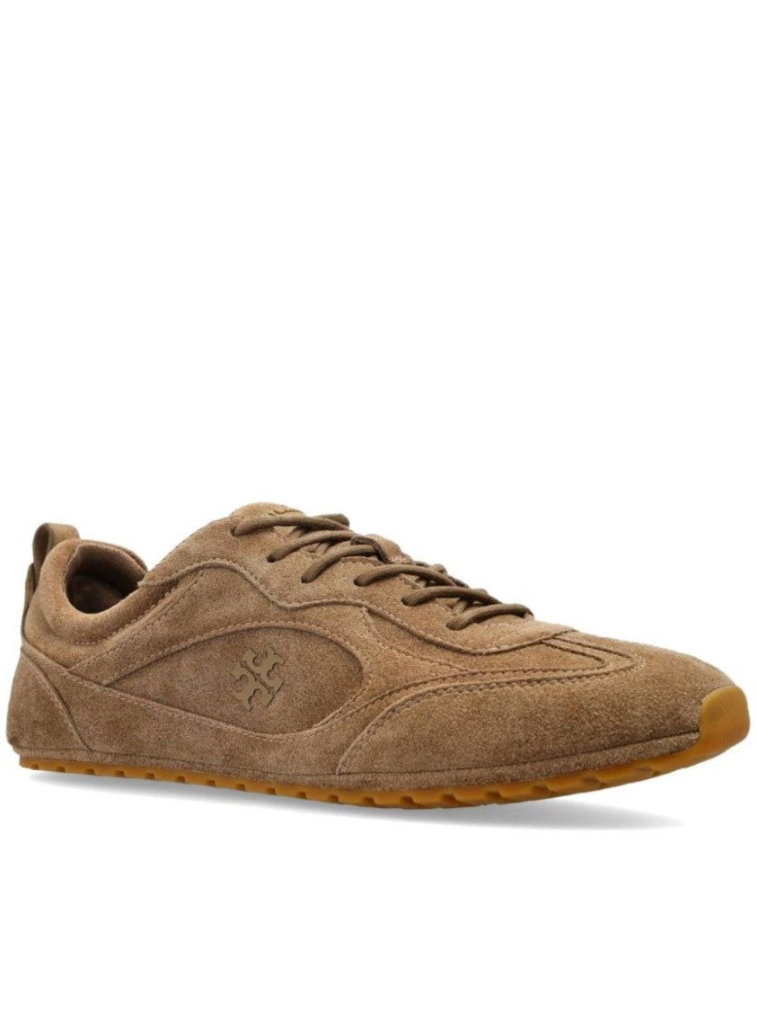 Tory Burch Brown Suede Field Sneaker Rubber Sole