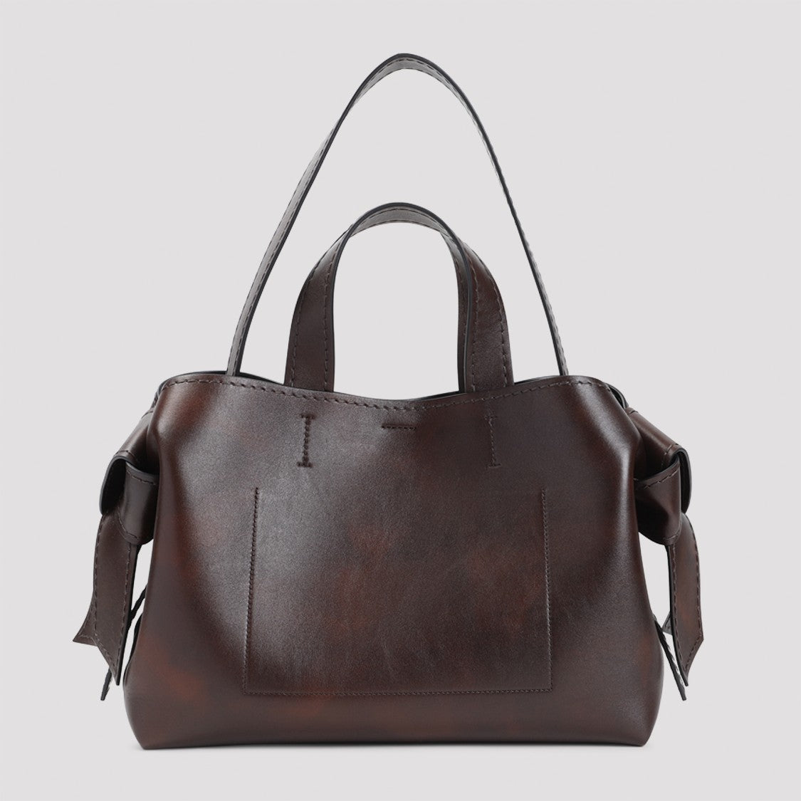 Acne Studios Musubi Dark Brown Leather Handbag