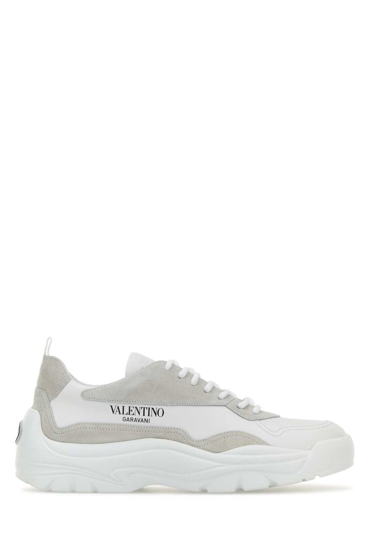 Valentino Garavani White Leather And Suede Gumboy Sneakers