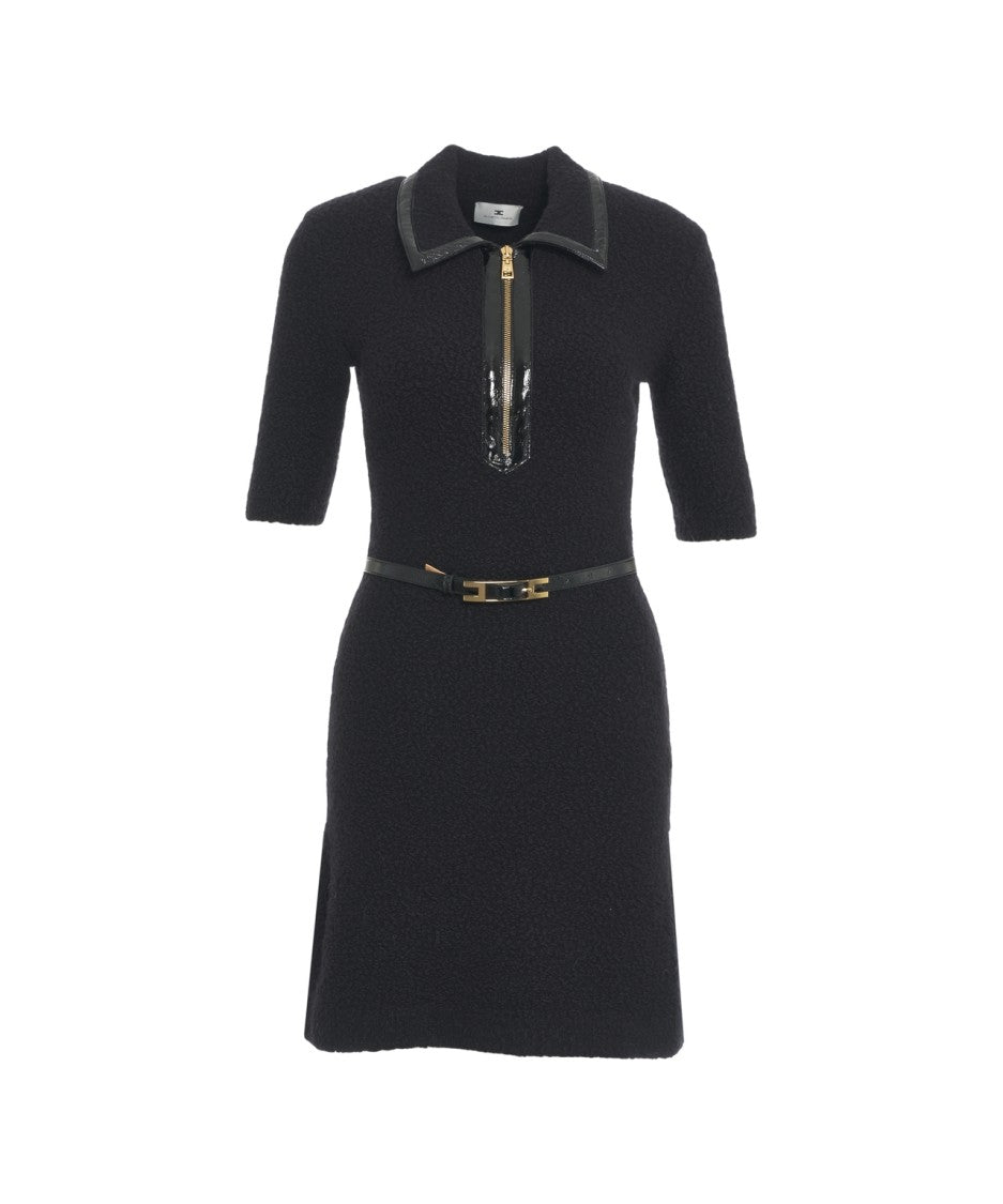 Elisabetta Franchi Bouclé Knit Dress
