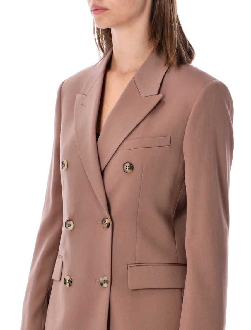 Golden Goose Double-Breasted Structured Blazer With Classic Lapels