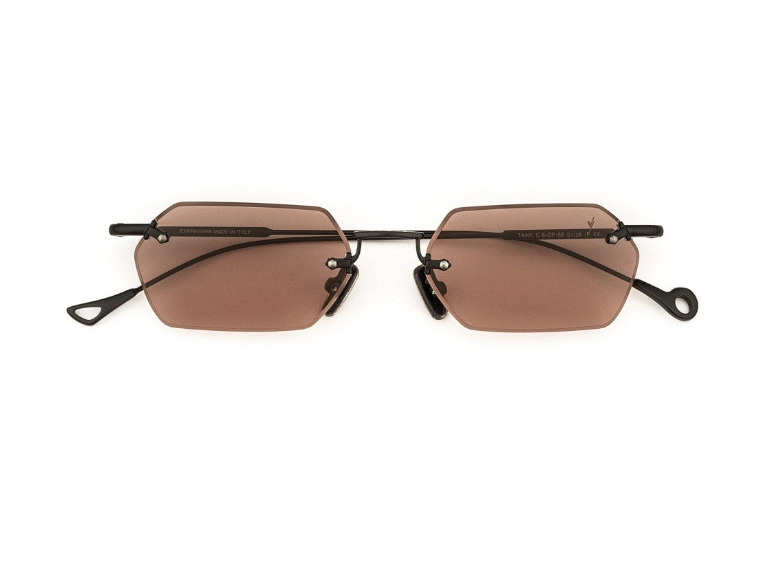 Eyepetizer Tank Rimless Hexagonal Sunglasses