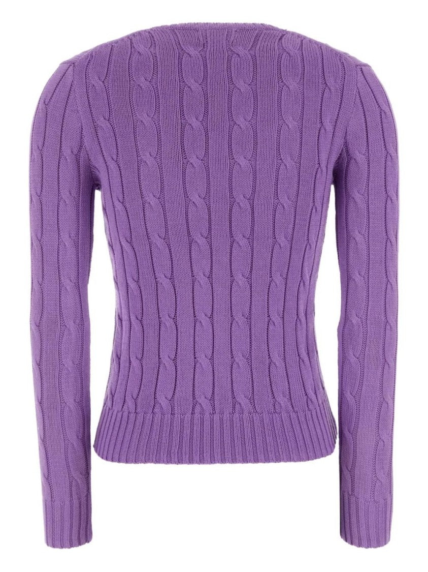 Polo Ralph Lauren Cable Knit Long-Sleeved T-Shirt With Signature Motif